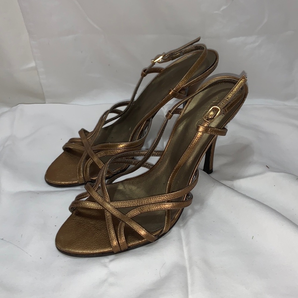 Aldo Strapy bronze heels